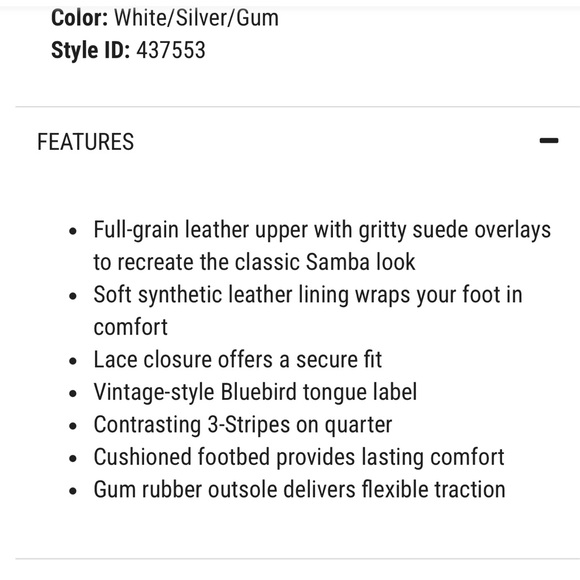 Adidas Samba White and Gray Shoes- Women's US 7.5 - Picture 11 of 11